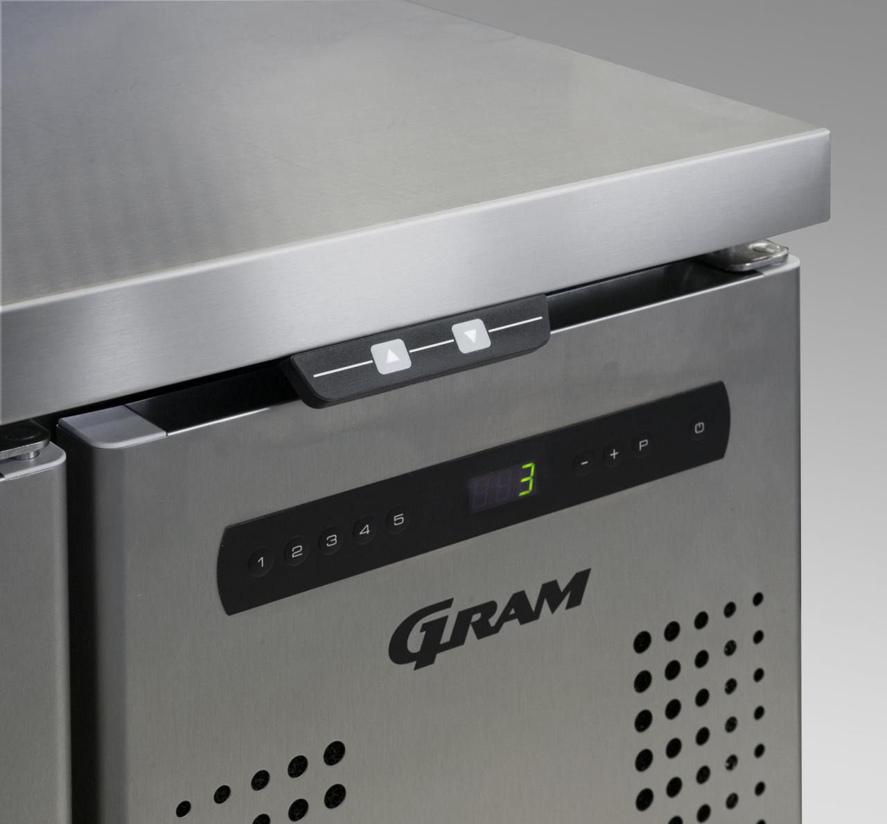 Gram Gastro 07 F 1407 CSG A DL DR C2 2 Door Freezer Counter Reach In