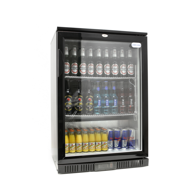 Bottle Cooler | Cater-Cool 1-Door LED Lighting - Black