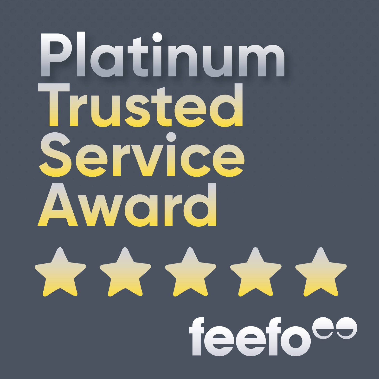 trusted service award feefo