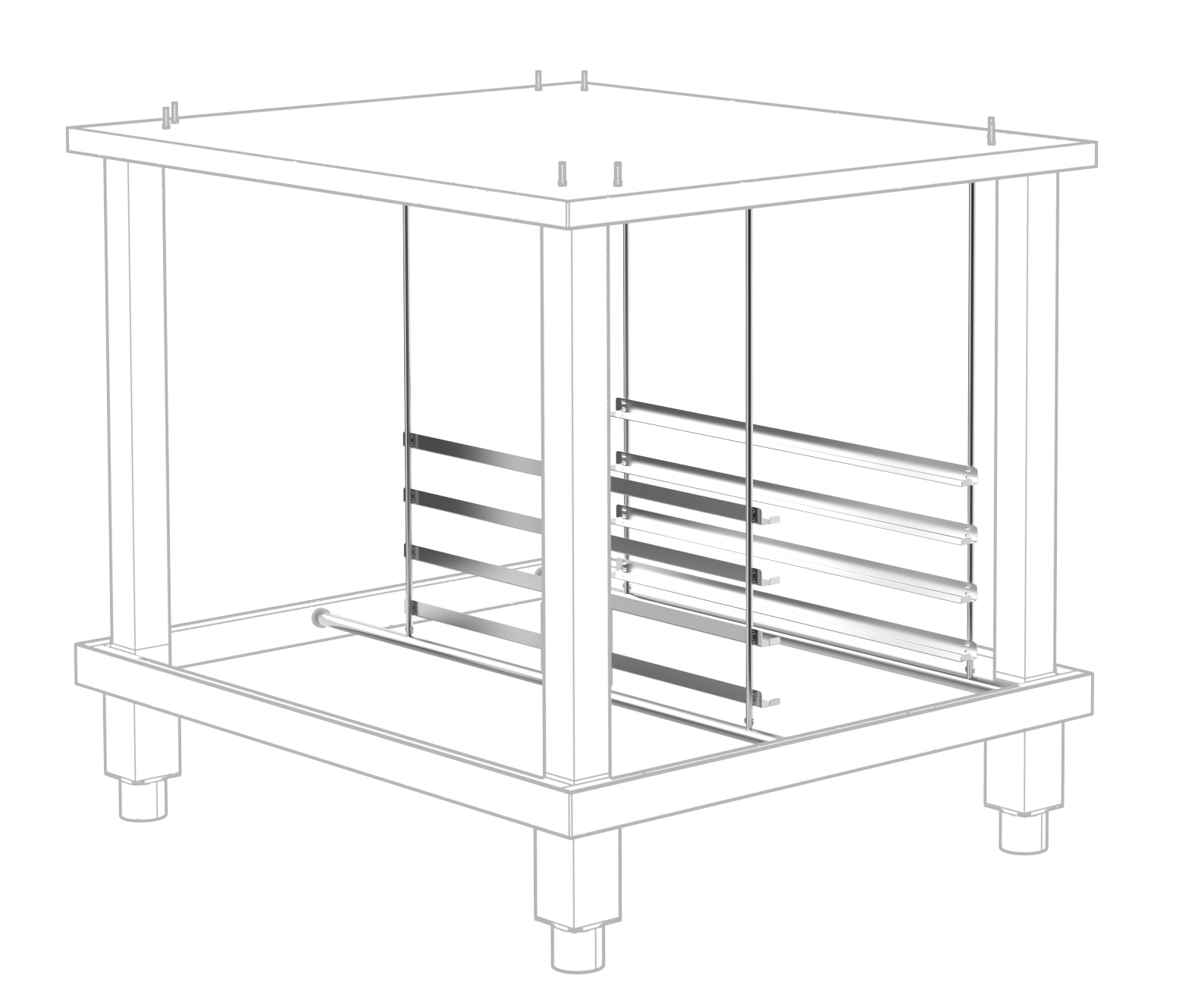 Electrolux Professional Tray Slides For the Disassembled Open Base