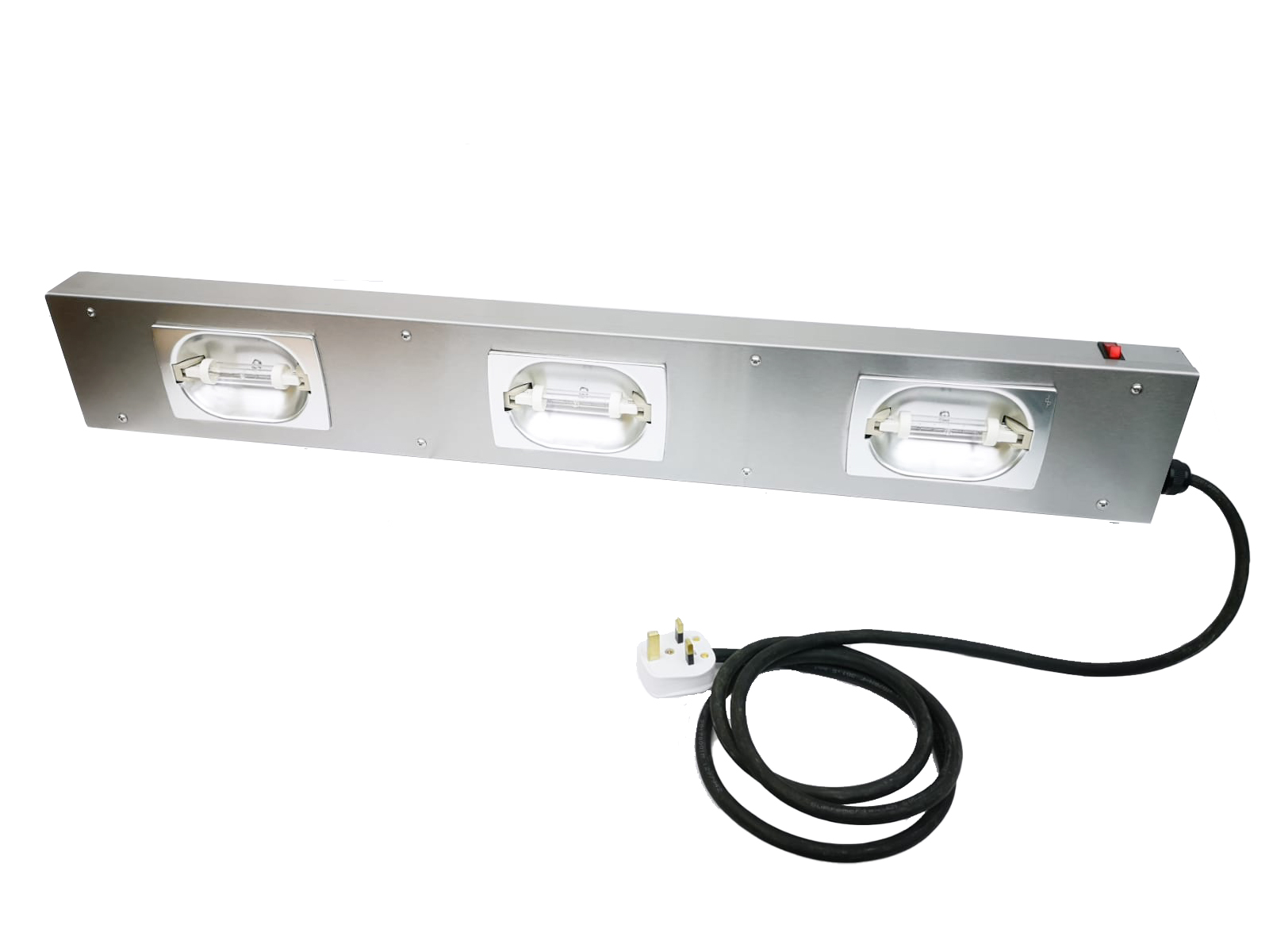 Cater-Fabs Stainless Steel Heat Lamp Assembly with Infrared Quartz Bulbs