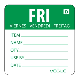 GH355 Vogue Dissolvable Green Friday Labels