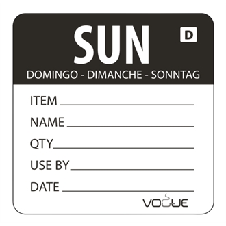 GH357 Vogue Dissolvable Black Sunday Labels