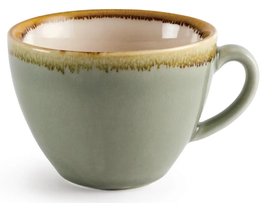 Olympia Kiln Cappuccino Cup Moss (Pack of 6 x 230ml)