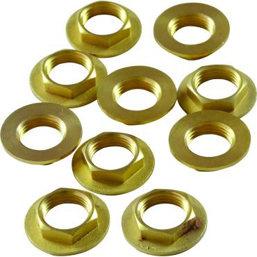 Mechline 1/2' Inch Brass Back Nuts (Pack of 10)