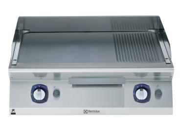 Electrolux Professional 700XP W800 Brushed Chrome Smooth & Ribbed Gas Griddle - 371335