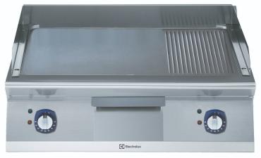 Electrolux Professional 700XP W800 Electric Griddle, Smooth & Ribbed Plate, Brushed Chrome - 371347