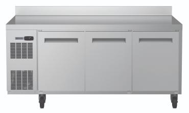 Electrolux Professional Ecostore HP 3 Door Refrigerated Prep Counter with Splashback - 710451