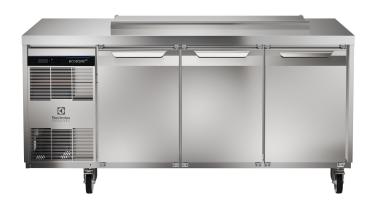 Electrolux Professional Ecostore HP Premium Refrigerated 3 Door Prep Counter with Cutout - 712692