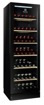 Electrolux Professional Black, Multi-Zone Glass Door Wine Fridge, 170 Bottles - 720010