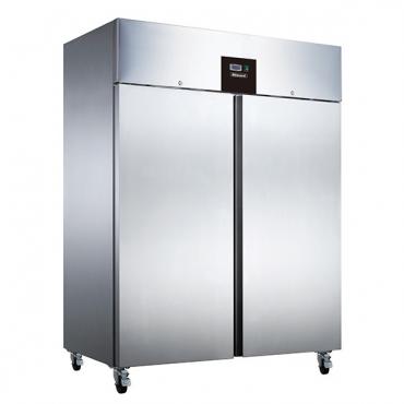 Blizzard BF2SS Commercial Double Door Upright Stainless Steel GN 2/1 Storage Freezer - 1300ltr