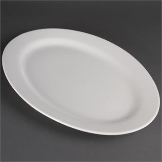 C466 Olympia Oval Wide Rimmed Platter 510mm