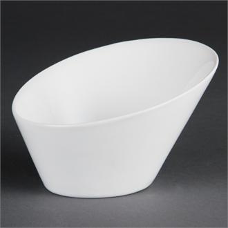 CB079 Olympia Whiteware Oval Sloping Bowls 150x 135mm