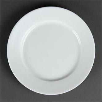 CB479 Olympia Whiteware Wide Rimmed Plates 202mm