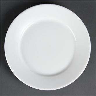 CB480 Olympia Whiteware Wide Rimmed Plates 230mm