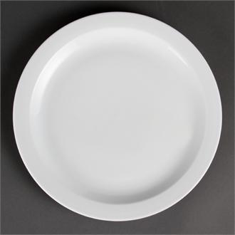 CB491 Olympia Whiteware Narrow Rimmed Plates 280mm