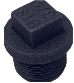 CKP6447 Black Iron Plain Hollow Plug 3/4