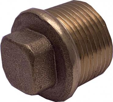 CKP7620 Brass Threaded Square Head Stop Plug - 3/4