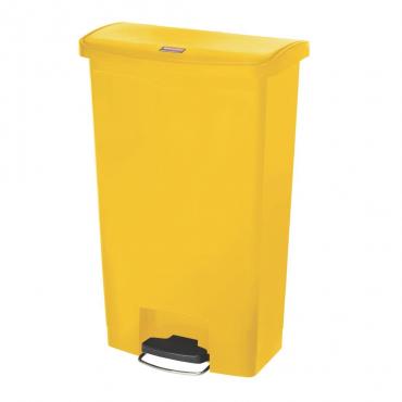 Rubbermaid Slim Jim Step on Bin Front Pedal 68Ltr Yellow - CW589