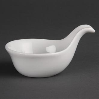 DK803 Olympia Miniature Spoon Shape Dipping Bowls 83x 62mm