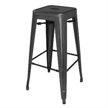 Bolero DL881 Bistro Steel High Stool Black