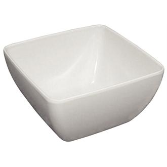 DP144 Curved White Melamine Bowl 8in