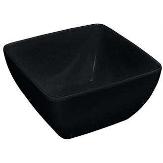 DP146 Curved Black Melamine Bowl 8in