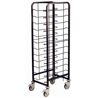 DP290 EAIS Powder Coated Enamel Clearing Trolley 12 Shelves