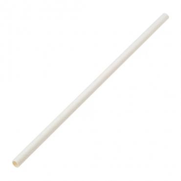 Utopia DW190 Biodegradable Paper Straws White- Pack of 250