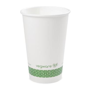 Vegware Compostable Hot Cups White 455ml/16oz (Pack of 1000) - DW620