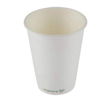 Vegware Compostable Coffee Cups Single Wall 340ml/12oz (Pack of 1000) - DW623