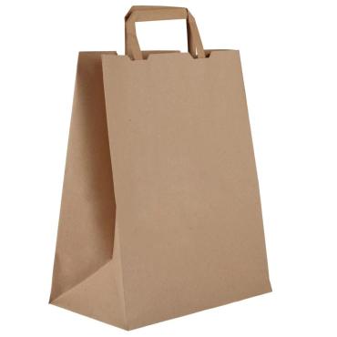 Vegware Compostable Recycled Paper Carrier Bags Large (Pack of 250) - DW628