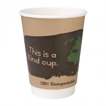 DY986 Fiesta Green Compostable Hot Cups Double Wall 355ml / 12oz x 25