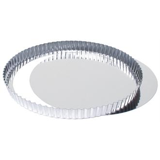 E802 Fluted Quiche Tin With Removable Base 24cm