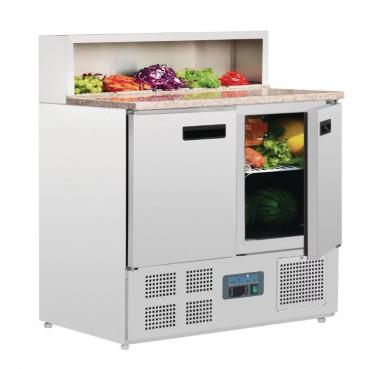 Polar G603 G-Series Refrigerated Pizza Prep Counter with Marble Top 288Ltr 