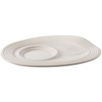 GD271 Revol Froisses White Cappuccino Saucers 175mm