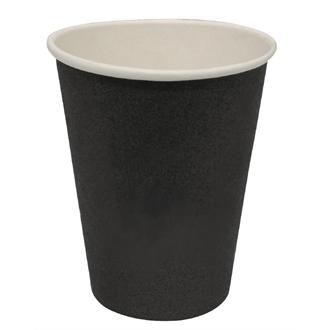 GF040 Olympia Disposable Hot Cups Black 8oz x1000