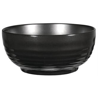 GF708 Art de Cuisine Black Glaze Ripple Bowls Large