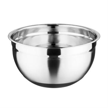 Vogue GG022 Stainless Steel Mixing Bowl with Silicone Base 5Ltr