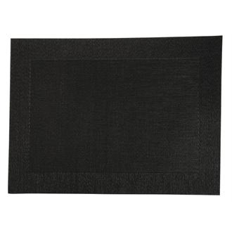 GG042 Woven PVC Black Table Mat