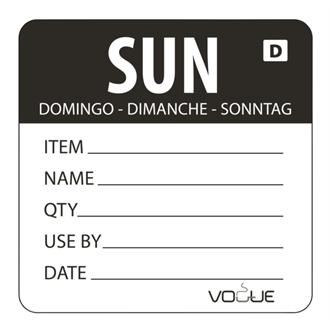 GH357 Vogue Dissolvable Black Sunday Labels