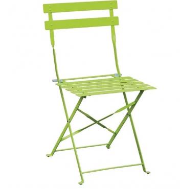 GH552 Bolero Green Pavement Style Steel Folding Chairs (Pack of 2)