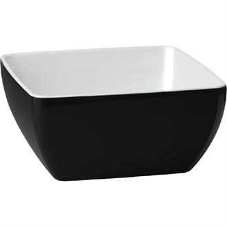 GK860 APS Pure Two Tone Bowl Melamine Black And  White 90x 90mm