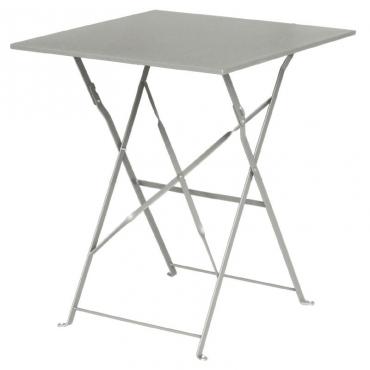 Bolero GK988 Grey Pavement Style Steel Table Square 600mm