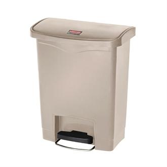 GL021 Rubbermaid Slim Jim Step on Front Pedal Beige 30Ltr