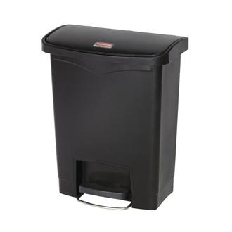 GL022 Rubbermaid Slim Jim Step on Front Pedal Black 30Ltr