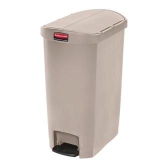 GL030 Rubbermaid Slim Jim End Step on Pedal Bin Beige 50Ltr