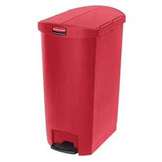 GL035 Rubbermaid Slim Jim End Step on Pedal Bin Red 68Ltr