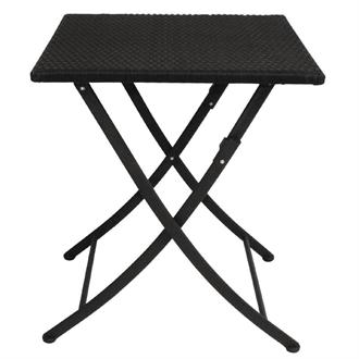 Bolero GL302 PE Wicker Folding Table Square 600mm