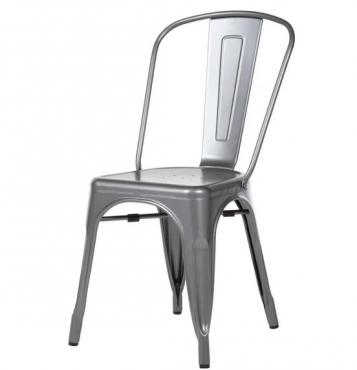 Bolero GL329  Bistro Steel Side Chairs Gun Metal Grey (Pack of 4)